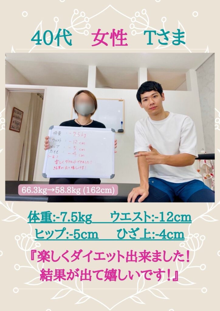 7.5キロのダイエットに成功