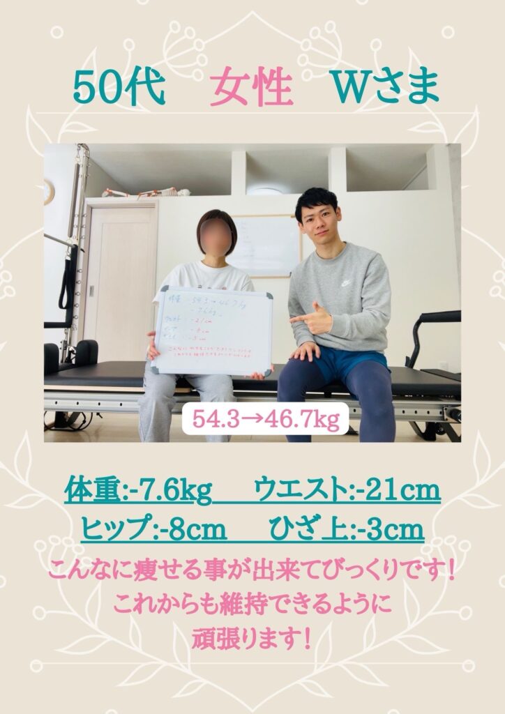 50代女性の7.6キロダイエット