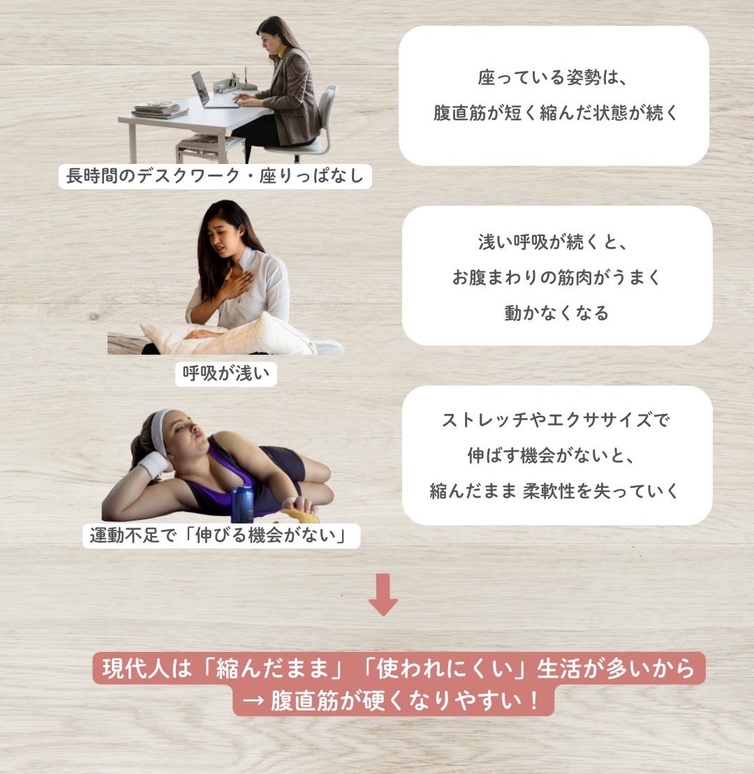 腹直筋が固まりやすい理由