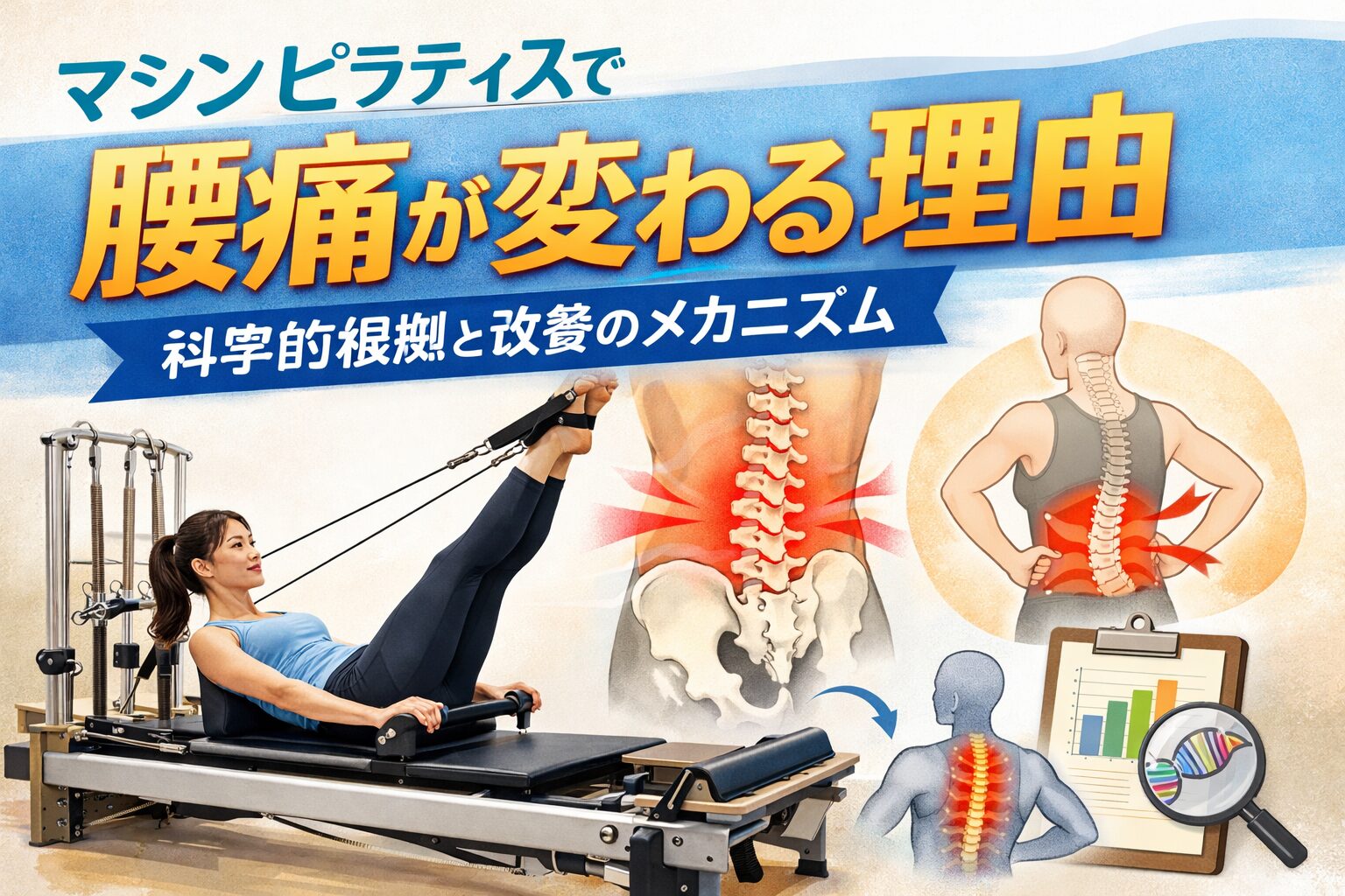 マシンピラティスで腰痛が変わる理由｜科学的根拠と改善のメカニズム