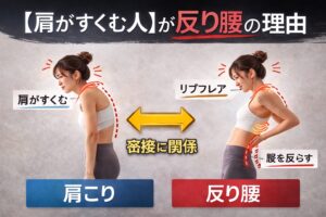 【肩がすくむ人】が反り腰の理由