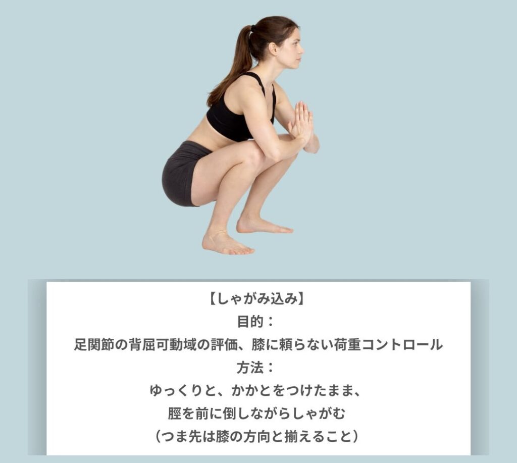 反張膝エクササイズ　しゃがみ込み